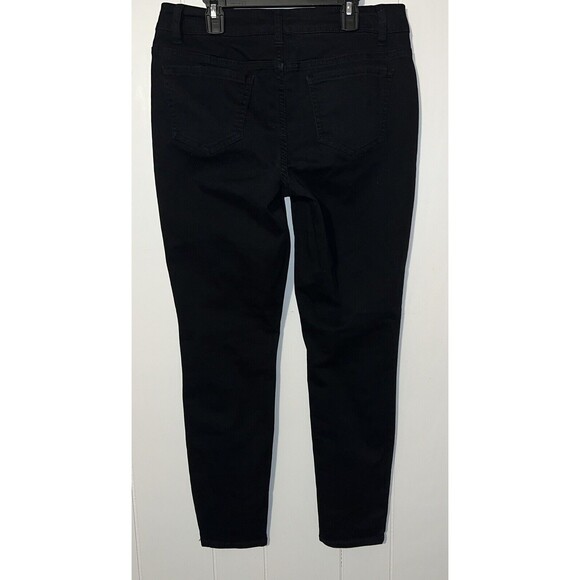 Falls Creek Chino Pants Mid Rise Womens Sz 10 Black - Straight Leg Stretch - Picture 2 of 5